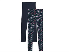 Name It leggings dark sapphire floral mix (2-pack)